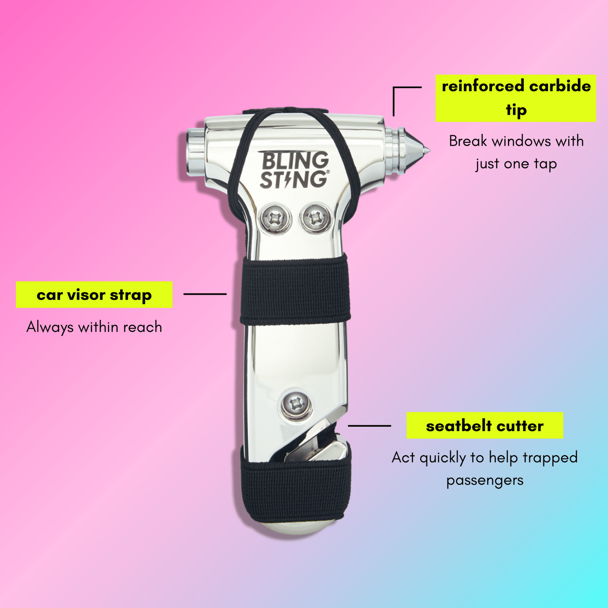 Assorted Emergency Escape Hammers | GL 4PK1 - sellblingstingsellblingsting