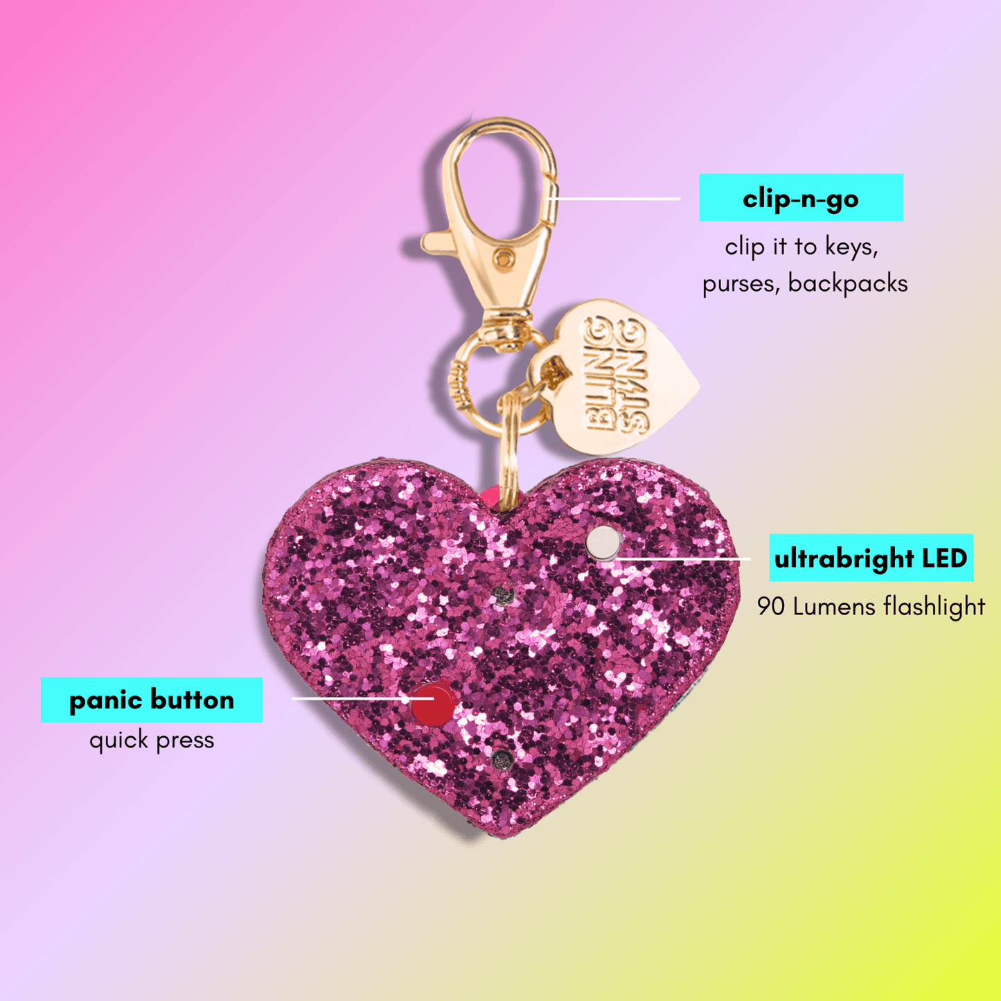 Assorted Personal Alarms | AL 4PK6 - sellblingstingsellblingsting