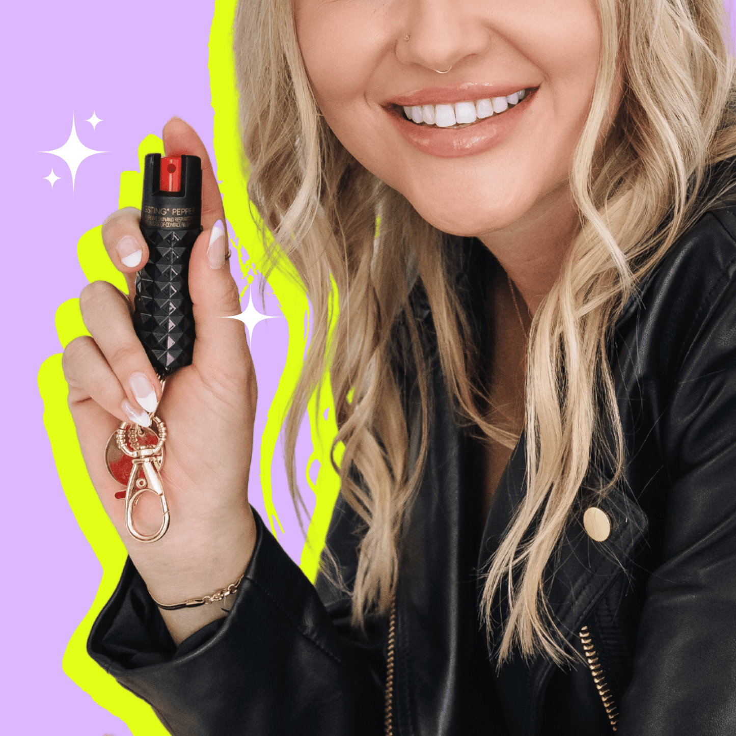 Pepper Spray | Metallic Black Studded - sellblingstingsellblingstingBLACK STUDDED