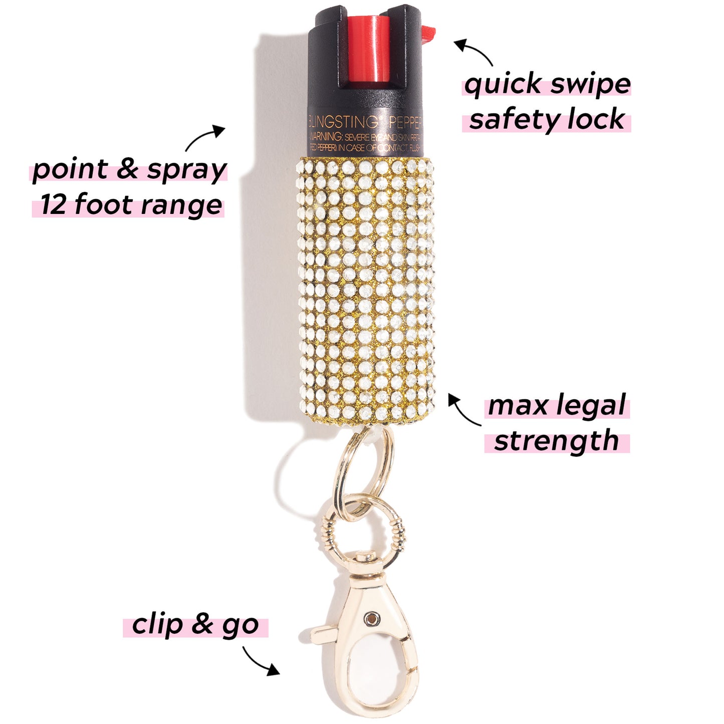Pepper Spray | Gold Rhinestone