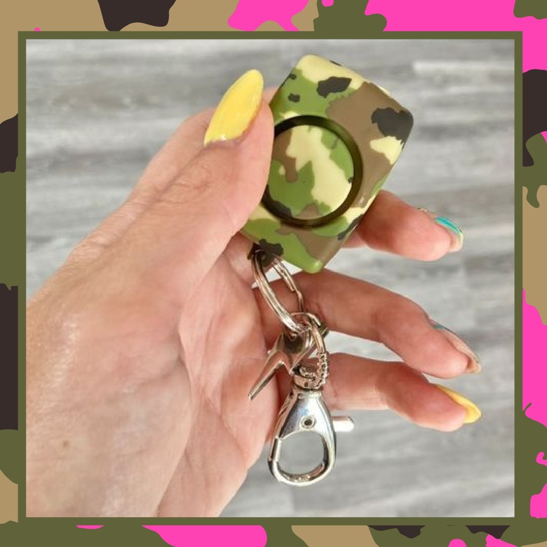 Mini Personal Alarm | Green Camo - sellblingstingsellblingsting