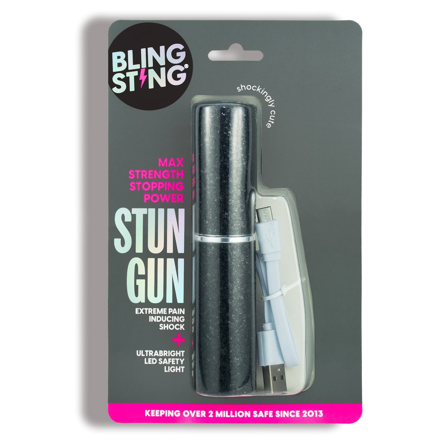 Mini Stun Gun | Black Glitter - sellblingstingsellblingsting