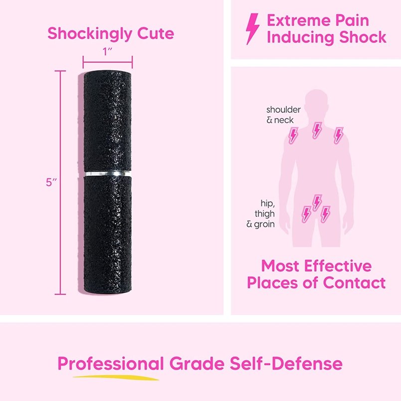 Mini Stun Gun | Black Glitter - sellblingstingsellblingsting
