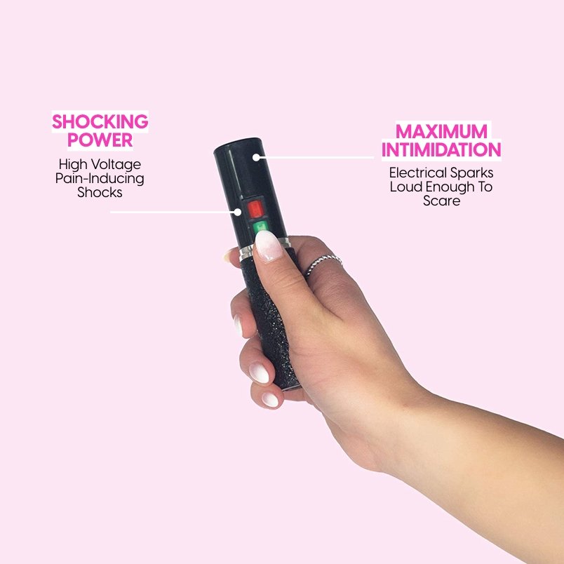 Mini Stun Gun | Black Glitter - sellblingstingsellblingsting