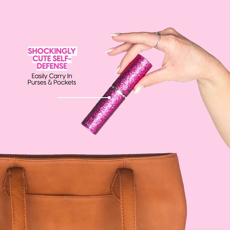 Mini Stun Gun | Pink Glitter - sellblingstingsellblingsting