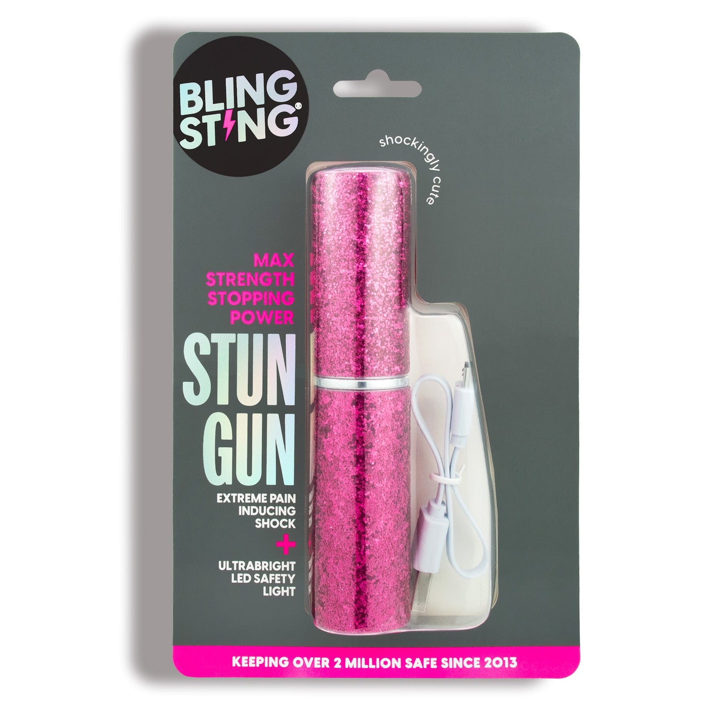 Mini Stun Gun | Pink Glitter - sellblingstingsellblingsting
