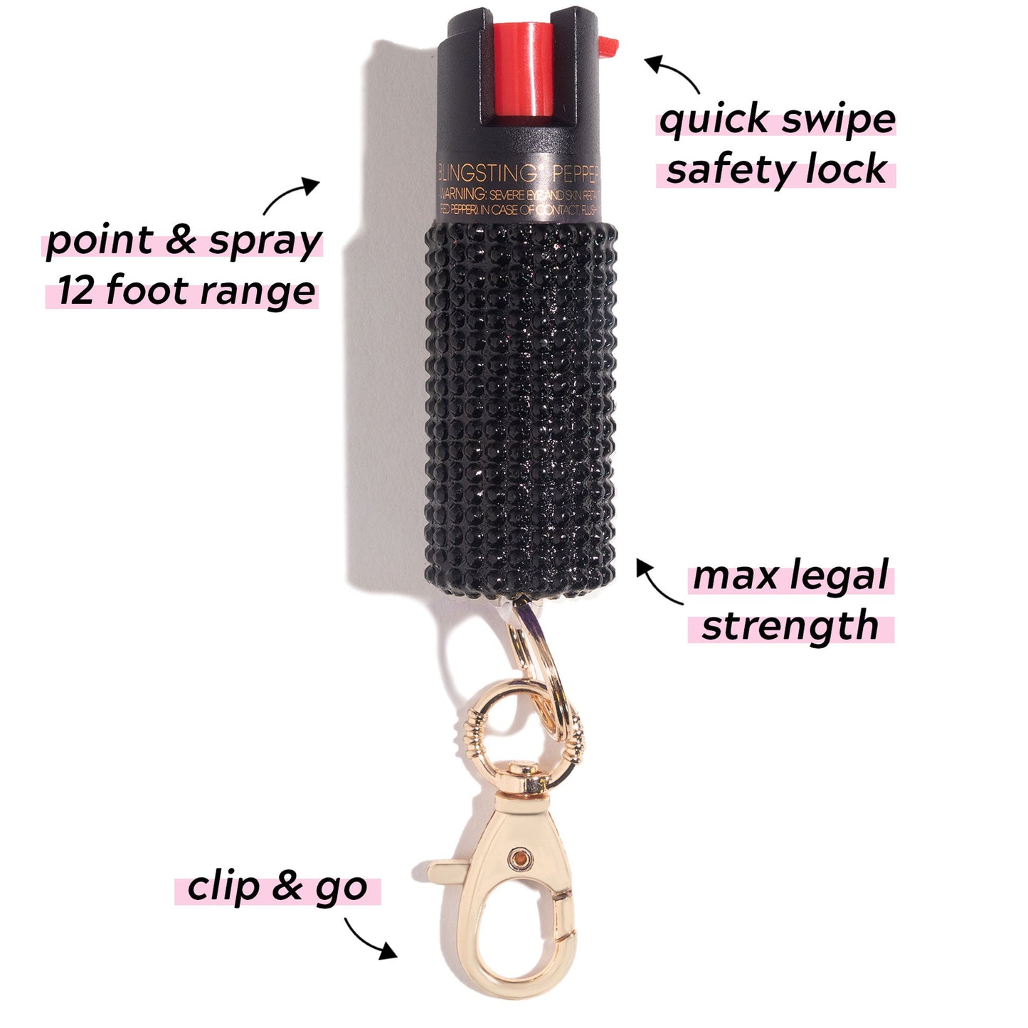 Pepper Spray | Black Rhinestone - sellblingstingsellblingstingBLACK RHINESTONE