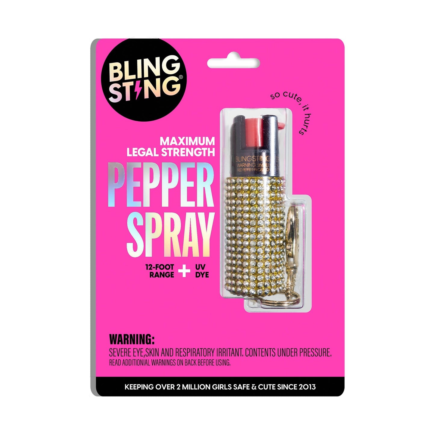 Pepper Spray | Gold Rhinestone - sellblingstingsellblingstingGOLD RHINESTONE