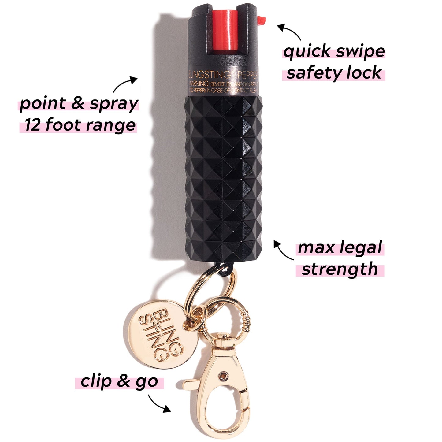 Pepper Spray | Metallic Black Studded