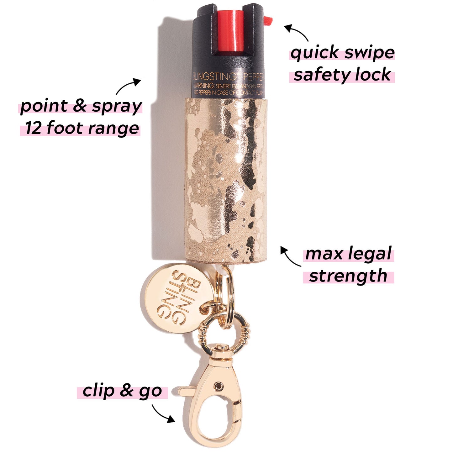 Pepper Spray | Metallic Gold Cowhide