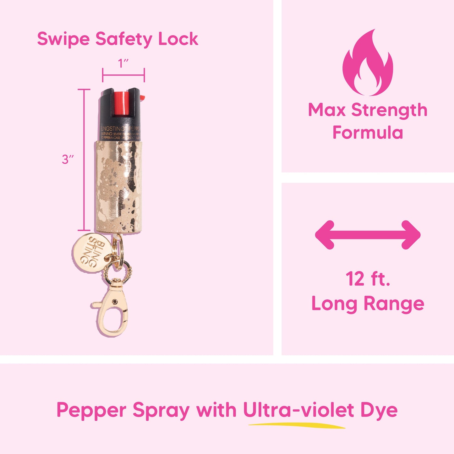 Pepper Spray | Metallic Gold Cowhide