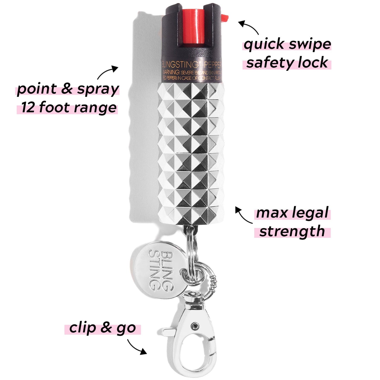 Pepper Spray | Metallic Silver Studded