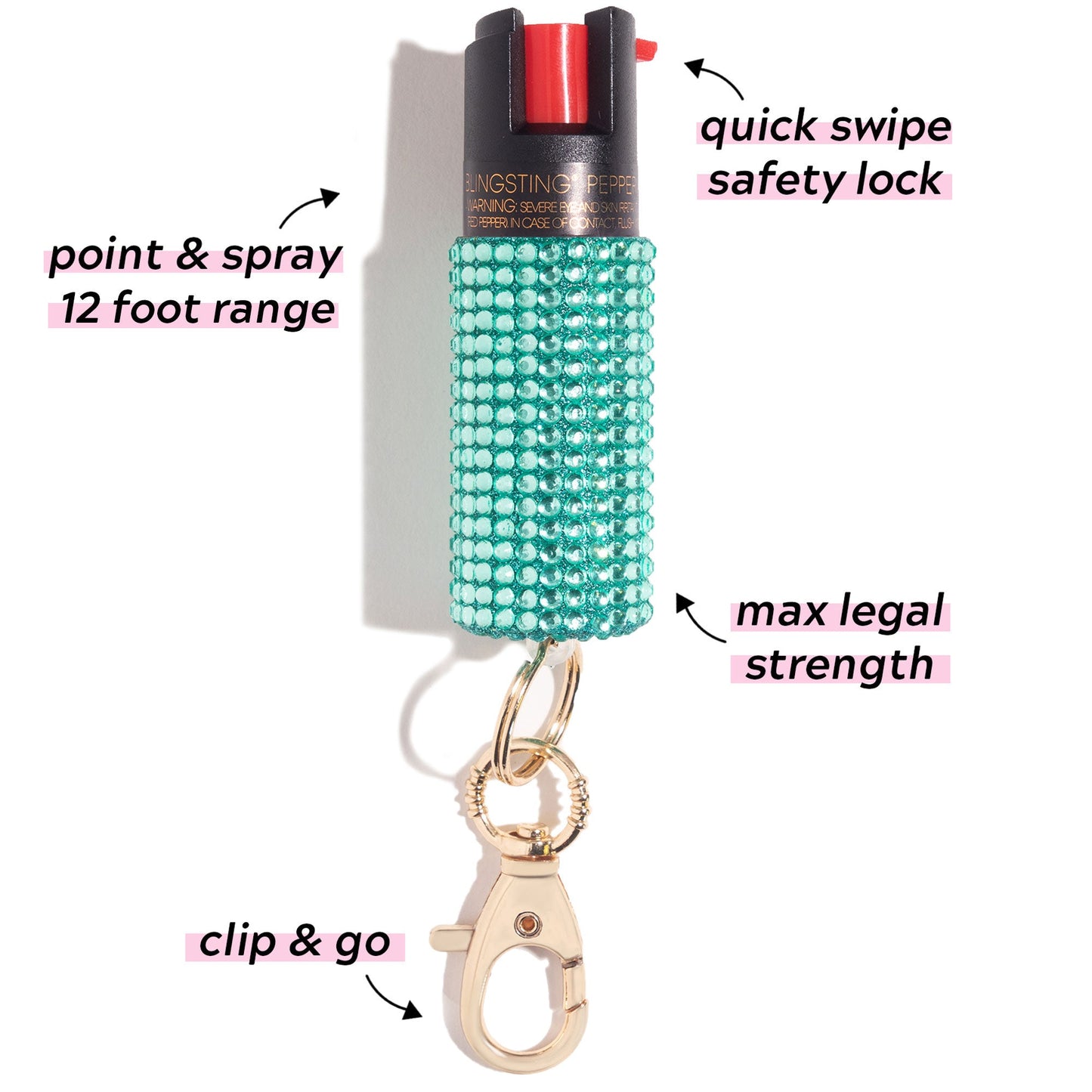Pepper Spray | Mint Rhinestone