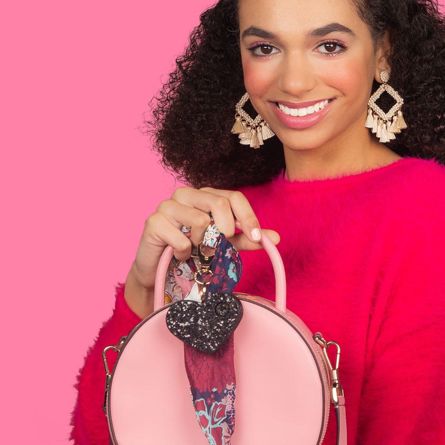 Safety Alarm | Black Glitter Heart