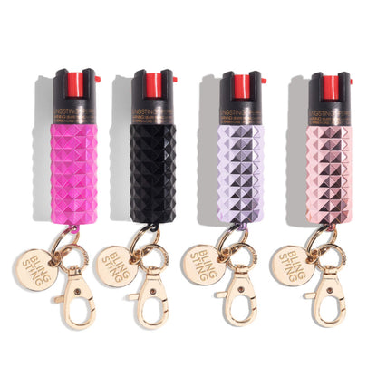 Assorted Metallic Studded Pepper Sprays | BS3 4PK4 - sellblingstingsellblingsting