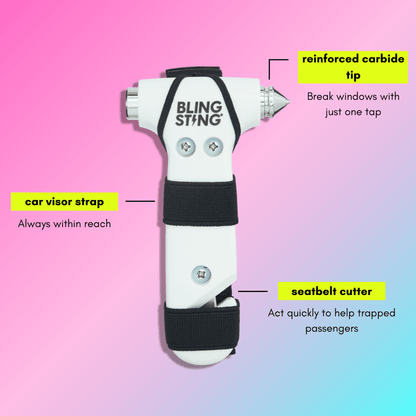 Emergency Escape Hammer | White - sellblingstingsellblingsting