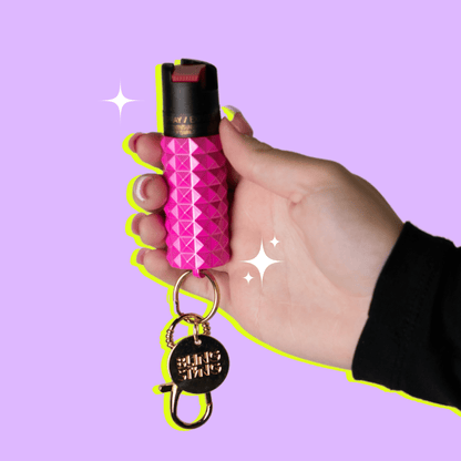 Pepper Spray | Metallic Pink Studded - sellblingstingsellblingstingPINK STUDDED