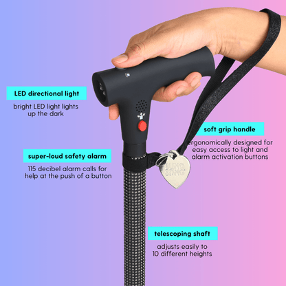 Personal Safety Cane | Mink Rhinestone - sellblingstingsellblingstingMINK RHINESTONE
