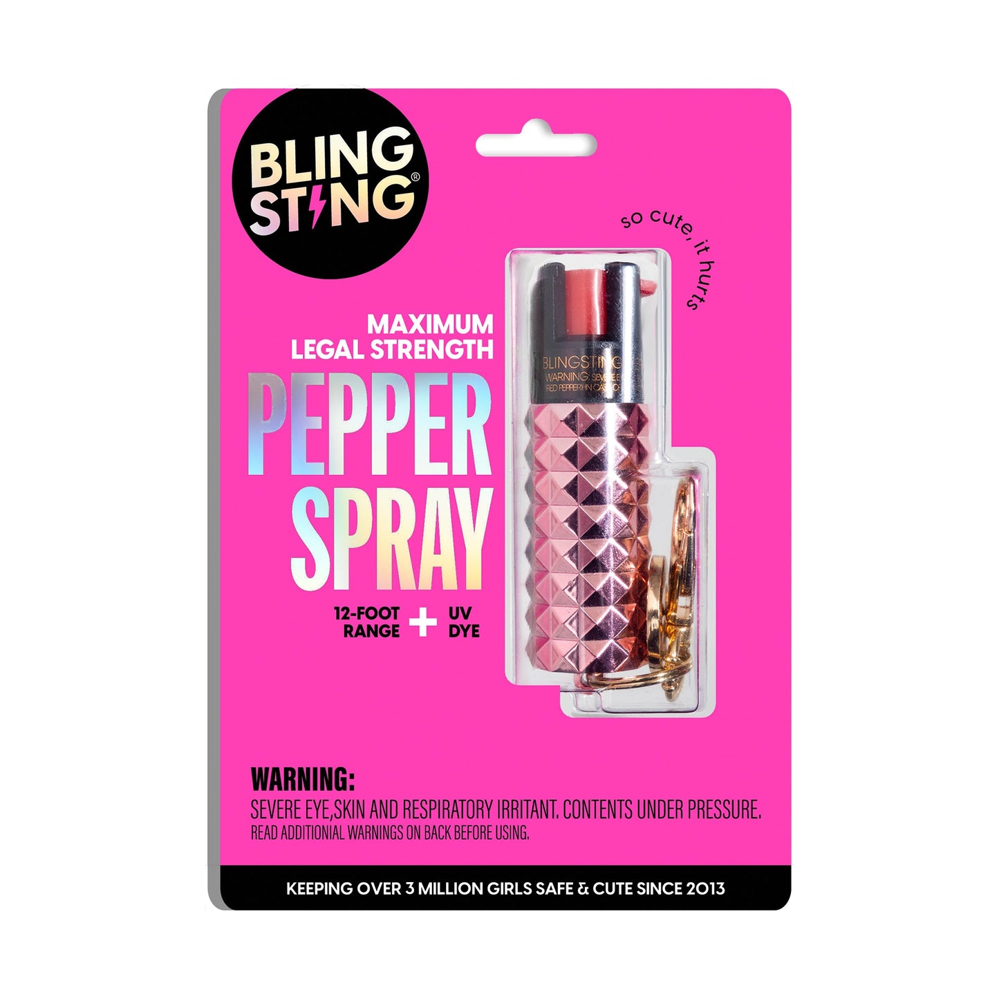 Pepper Spray Keychain | Studded Pepper Spray | sellblingsting