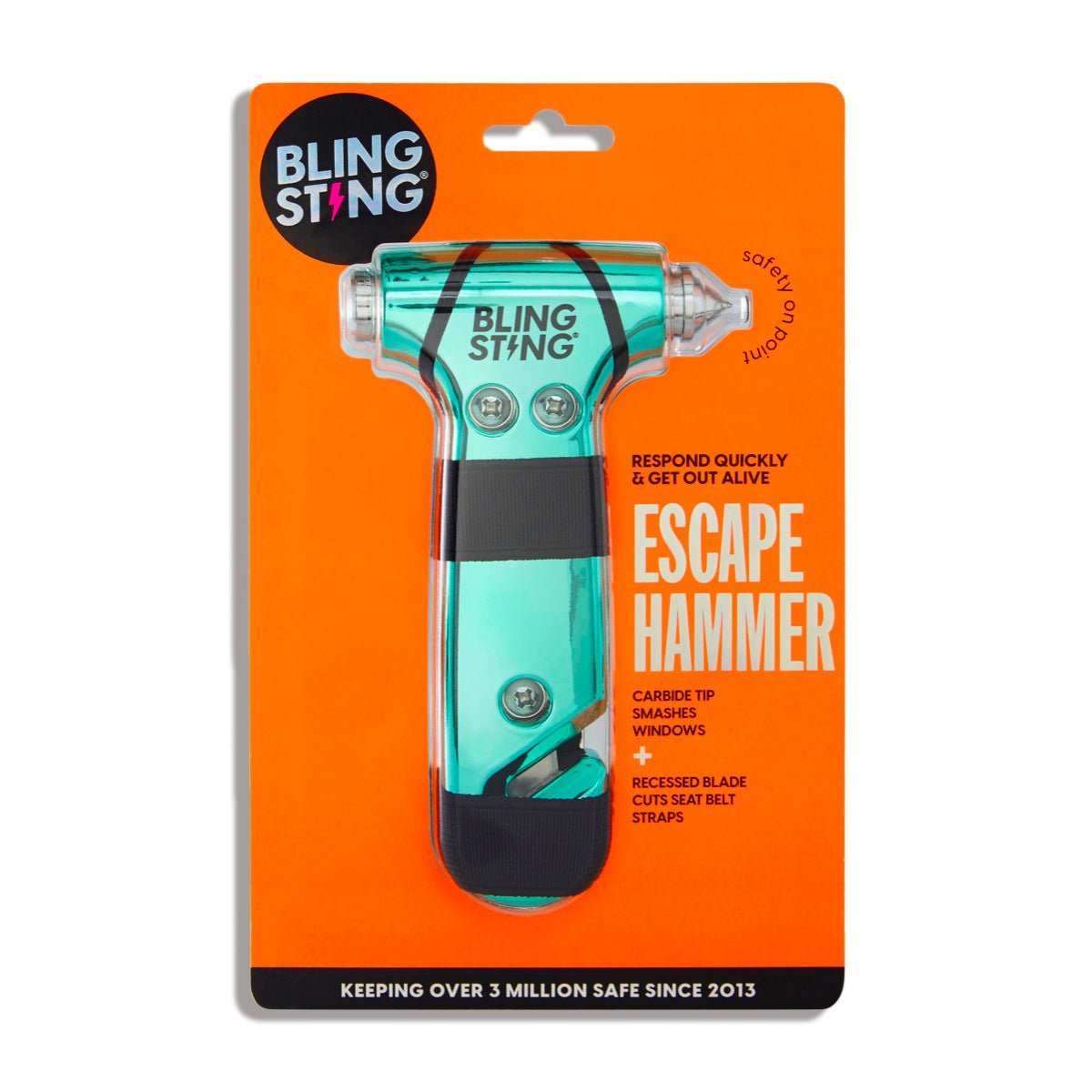 Bling Sting Mint Emergency Escape Hammer
