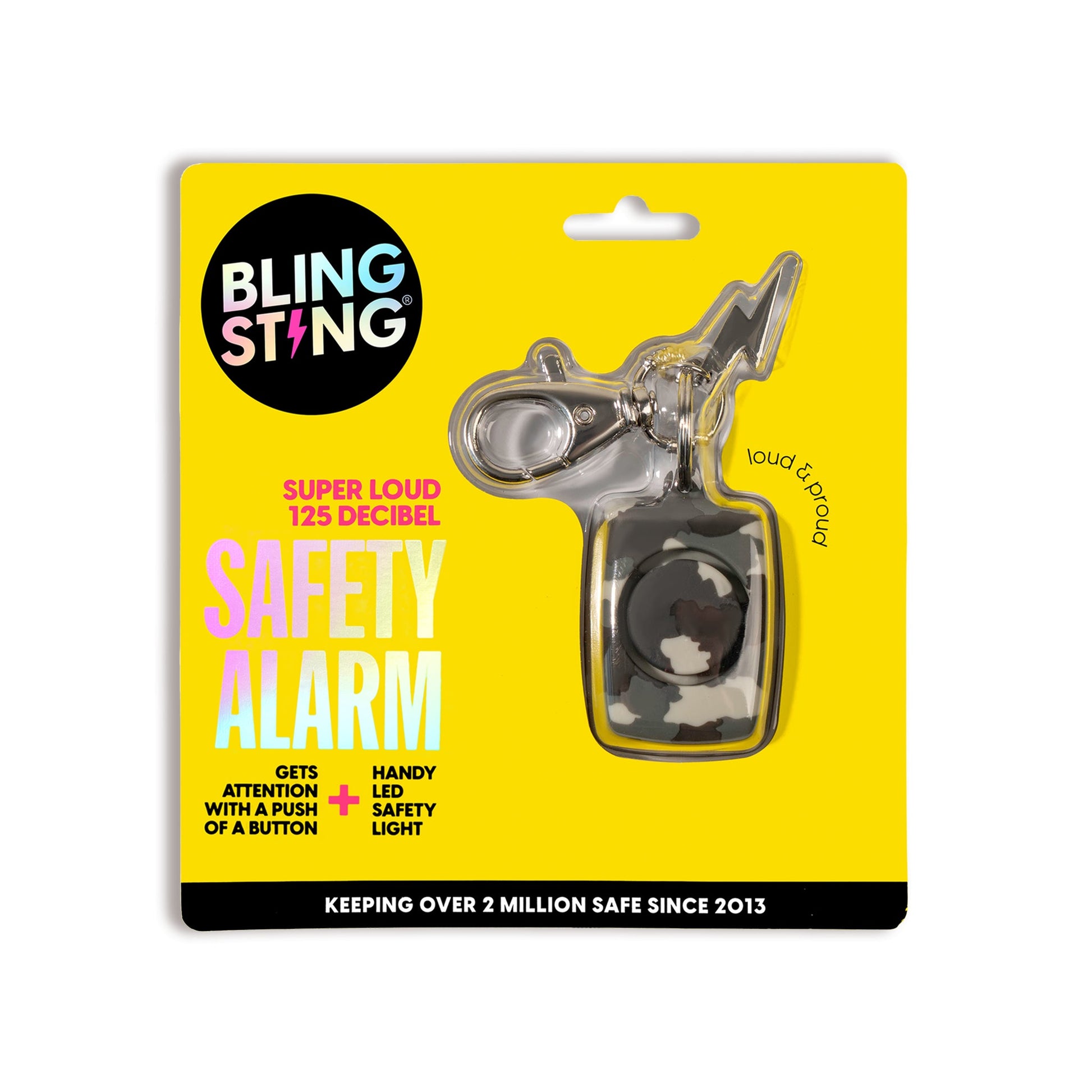 Mini Personal Alarm | Grey Camo - sellblingstingsellblingsting