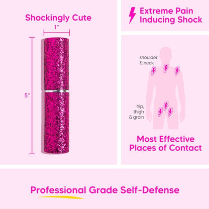 Mini Stun Gun |  Pink Glitter - sellblingstingsellblingsting