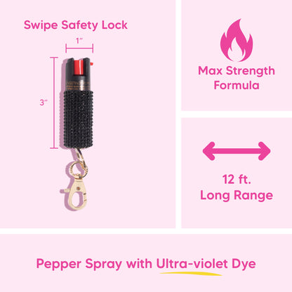 Pepper Spray | Black Rhinestone - sellblingstingsellblingstingBLACK RHINESTONE