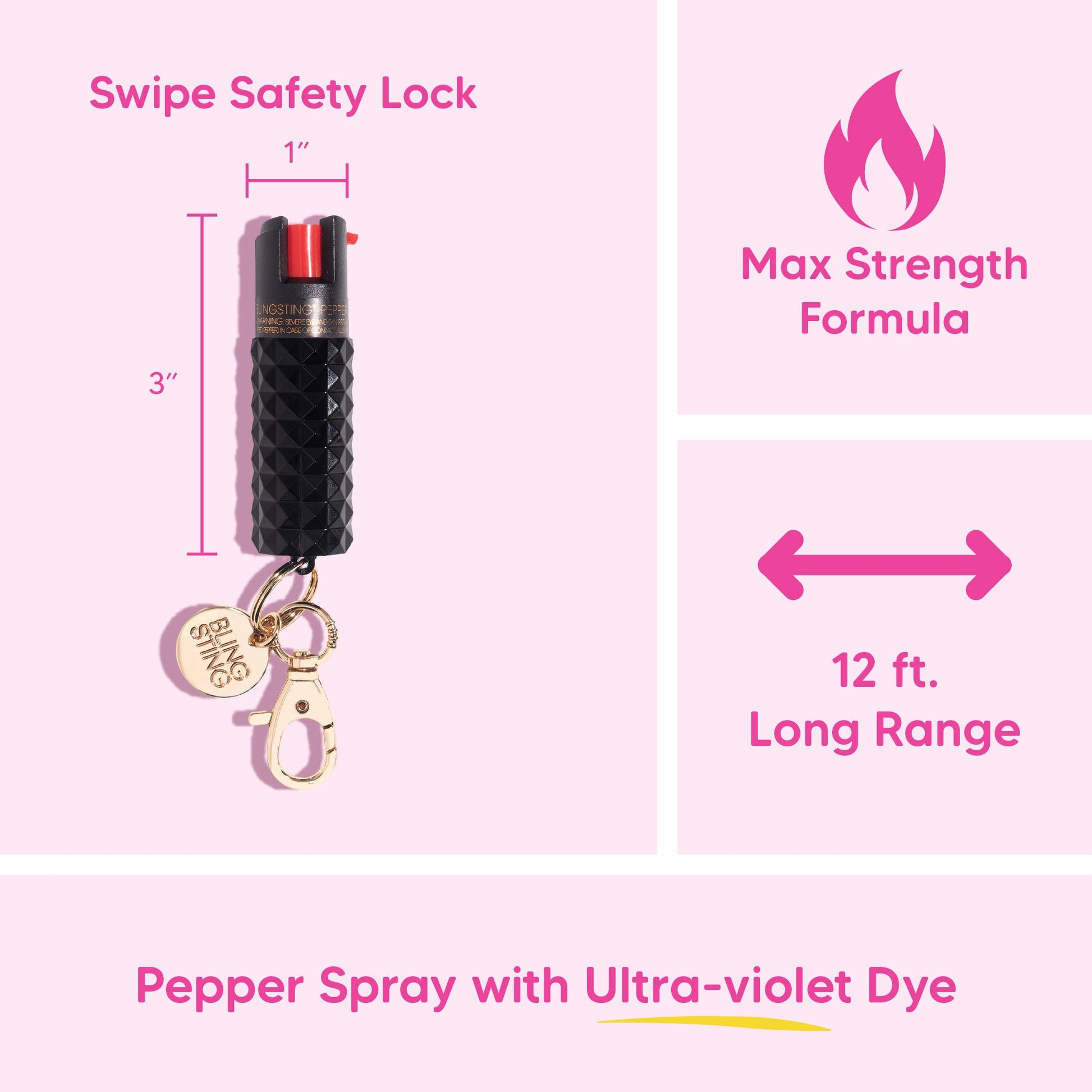 Pepper Spray | Metallic Black Studded