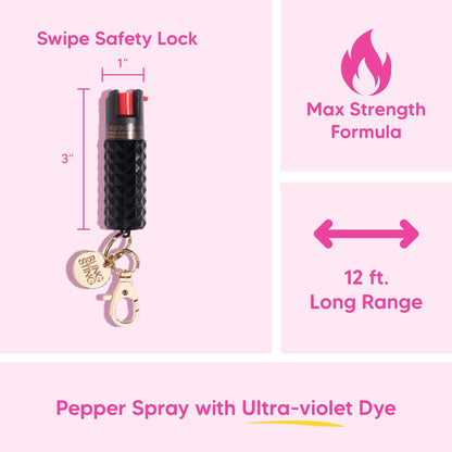 Pepper Spray | Metallic Black Studded