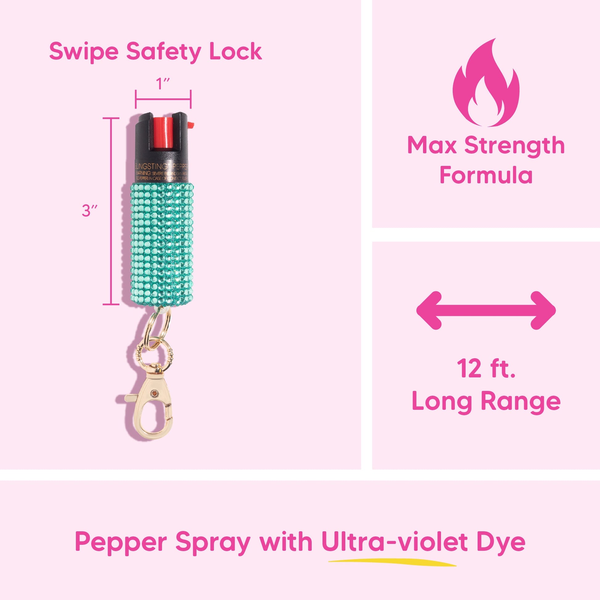 Pepper Spray | Mint Rhinestone