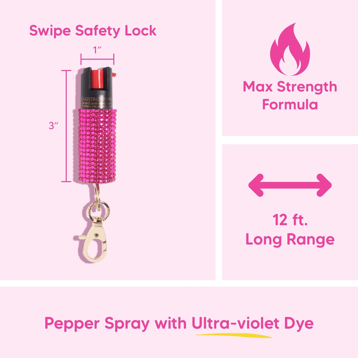 Pepper Spray | Pink Rhinestone