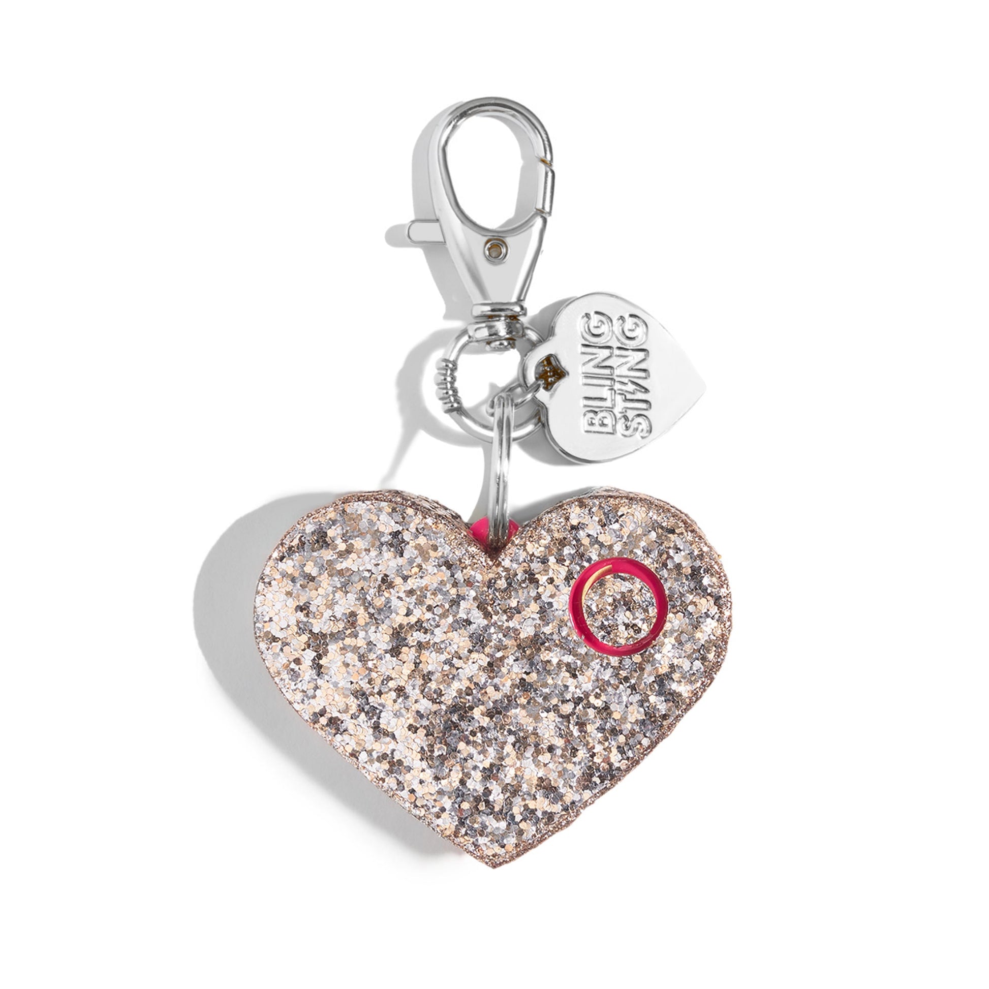 Safety Alarm | Rose Gold Glitter Heart